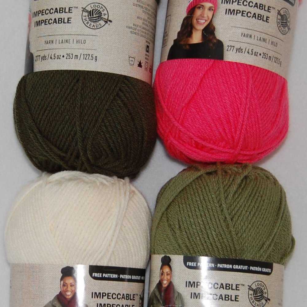 Mixed Lot of 4, 18 oz, Impeccable Yarn, #4 Worsted